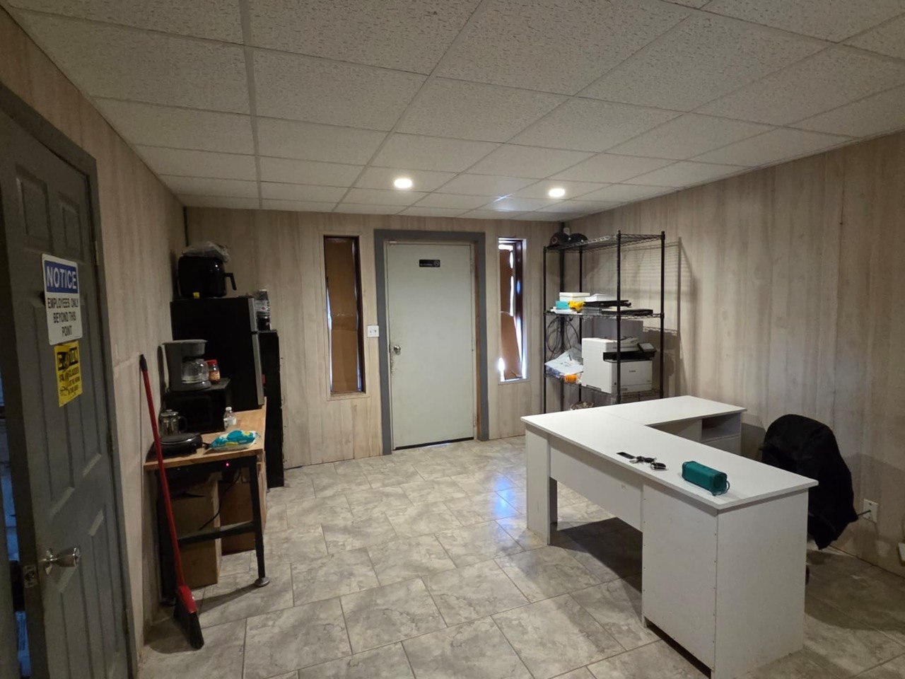 OCA facility office and break room